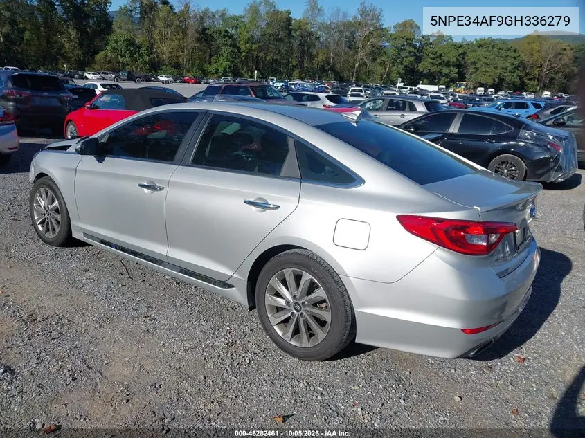 2016 HYUNDAI SONATA VIN 5NPE34AF9GH336279 — фото 3