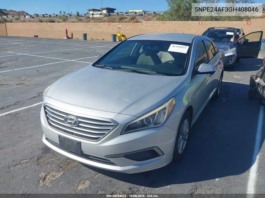 2016 HYUNDAI SONATA VIN 5NPE24AF3GH408046 — фото 2