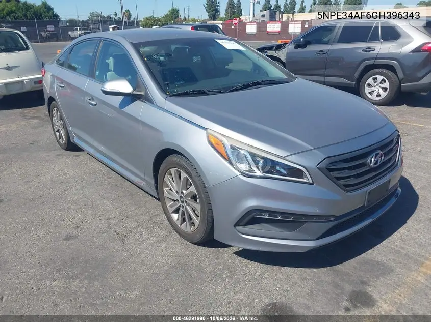 HYUNDAI SONATA 2016, VIN 5NPE34AF6GH396343