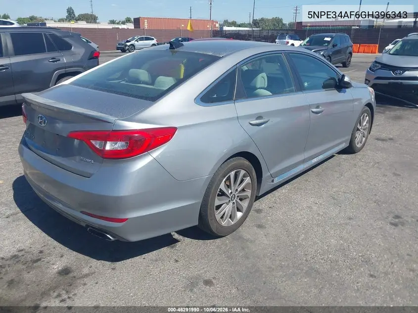 2016 HYUNDAI SONATA VIN 5NPE34AF6GH396343 — фото 4