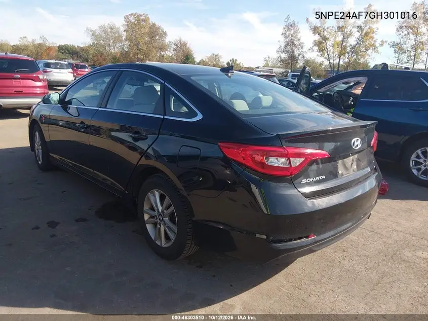 2016 HYUNDAI SONATA VIN 5NPE24AF7GH301016 — фото 3