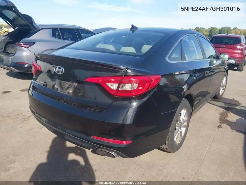 2016 HYUNDAI SONATA VIN 5NPE24AF7GH301016 — фото 4