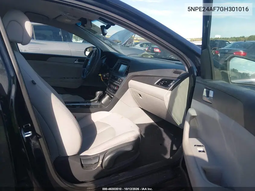 2016 HYUNDAI SONATA VIN 5NPE24AF7GH301016 — фото 5