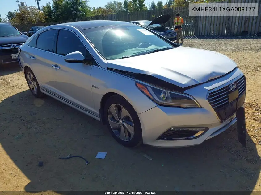 HYUNDAI SONATA 2016, VIN KMHE34L1XGA008177