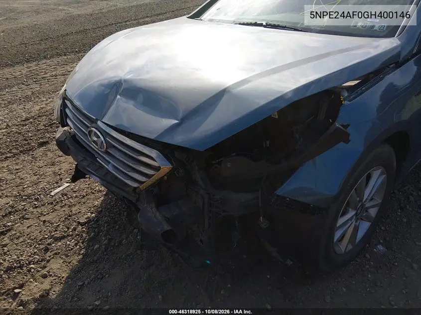 2016 HYUNDAI SONATA VIN 5NPE24AF0GH400146 — фото 6