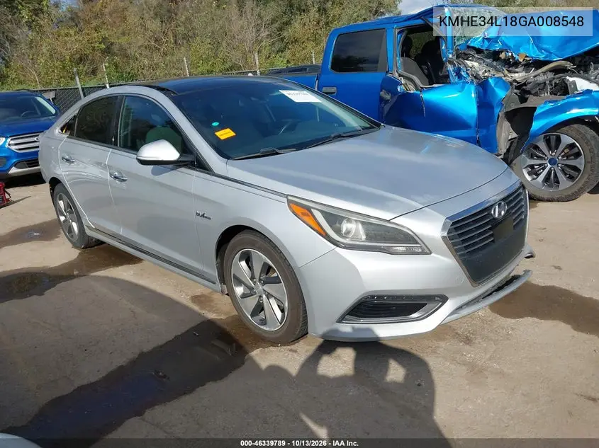 HYUNDAI SONATA 2016, VIN KMHE34L18GA008548