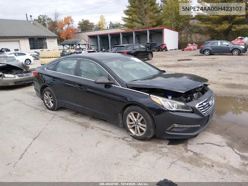 HYUNDAI SONATA 2016, VIN 5NPE24AA0GH423107