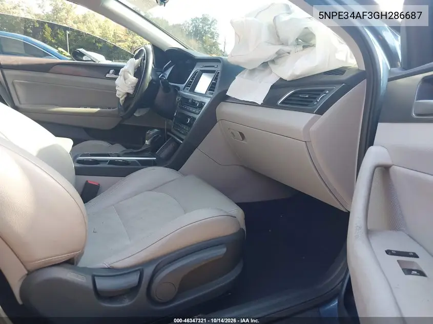 2016 HYUNDAI SONATA VIN 5NPE34AF3GH286687 — фото 5
