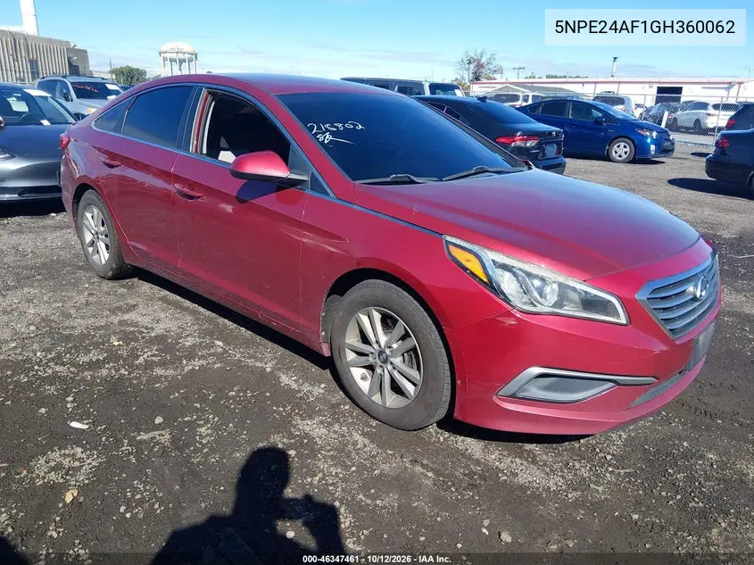 HYUNDAI SONATA 2016, VIN 5NPE24AF1GH360062