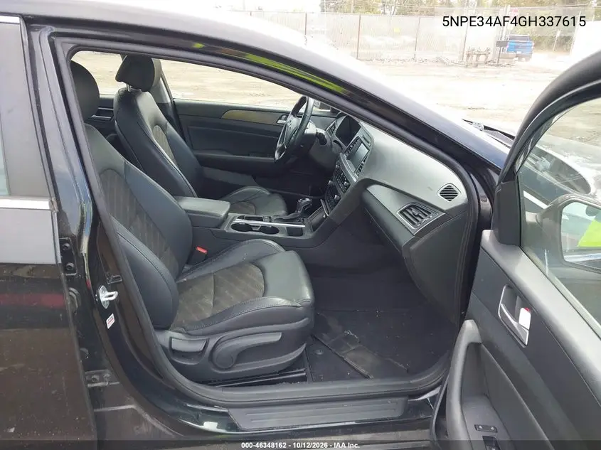 2016 HYUNDAI SONATA VIN 5NPE34AF4GH337615 — фото 5