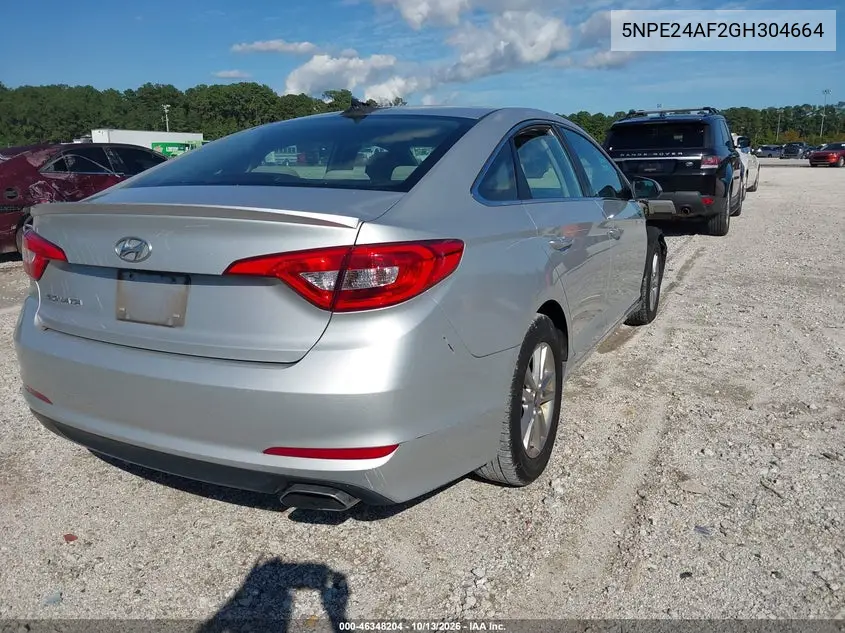 2016 HYUNDAI SONATA VIN 5NPE24AF2GH304664 — фото 4