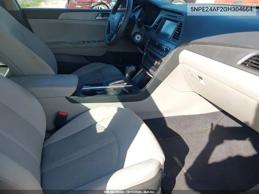 2016 HYUNDAI SONATA VIN 5NPE24AF2GH304664 — фото 5