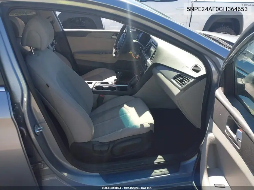 2016 HYUNDAI SONATA VIN 5NPE24AF0GH364653 — фото 5