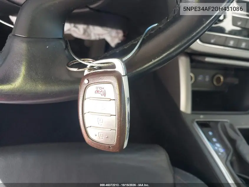 2016 HYUNDAI SONATA VIN 5NPE34AF2GH431086 — фото 10
