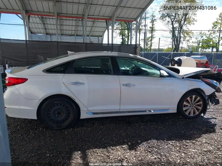 2016 HYUNDAI SONATA VIN 5NPE34AF2GH431086 — фото 12