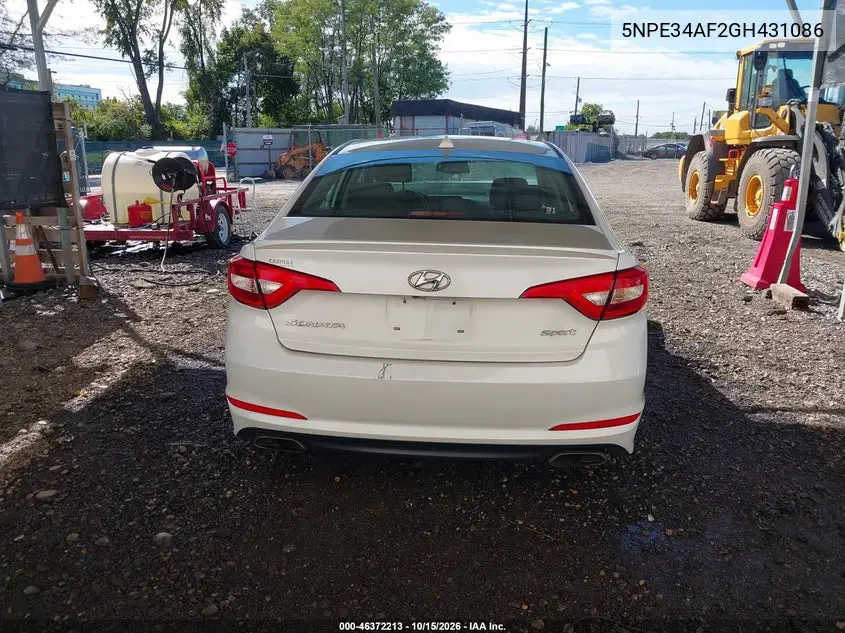 2016 HYUNDAI SONATA VIN 5NPE34AF2GH431086 — фото 15
