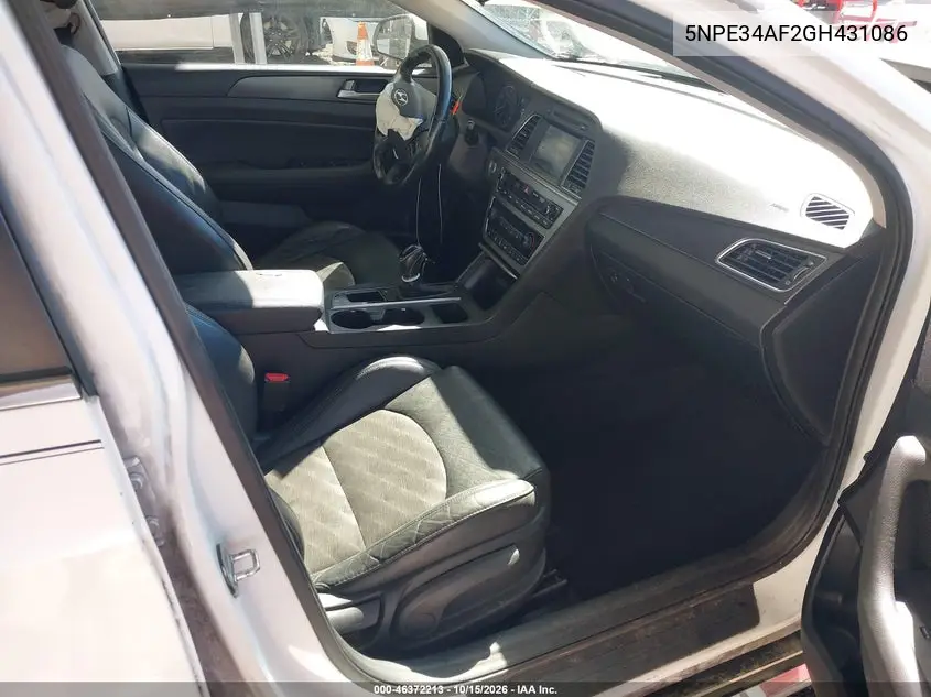 2016 HYUNDAI SONATA VIN 5NPE34AF2GH431086 — фото 5