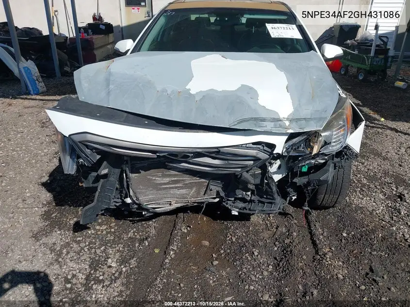 2016 HYUNDAI SONATA VIN 5NPE34AF2GH431086 — фото 6