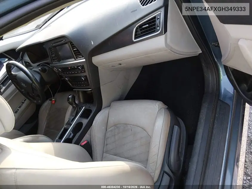 2016 HYUNDAI SONATA VIN 5NPE34AFXGH349333 — фото 5