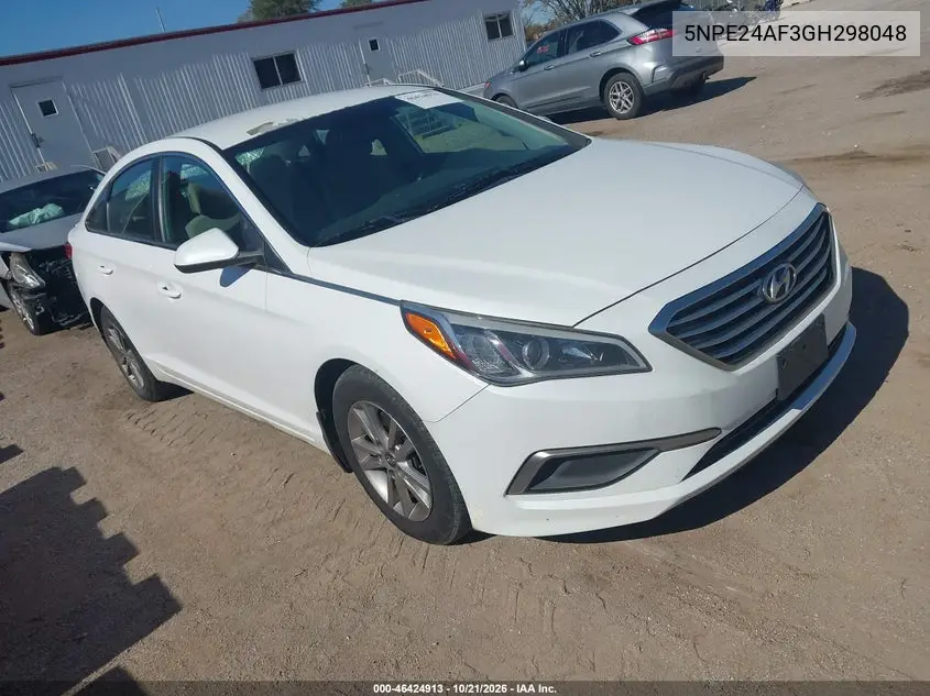 HYUNDAI SONATA 2016, VIN 5NPE24AF3GH298048
