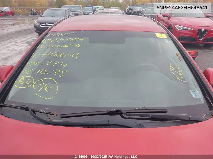 2017 HYUNDAI SONATA VIN 5NPE24AF2HH548641 — фото 18