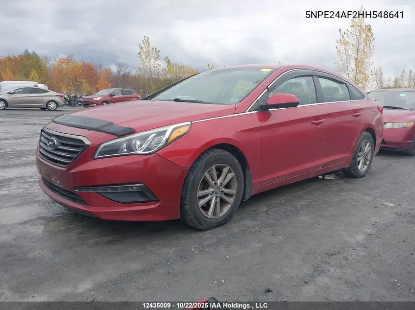 2017 HYUNDAI SONATA VIN 5NPE24AF2HH548641 — фото 2
