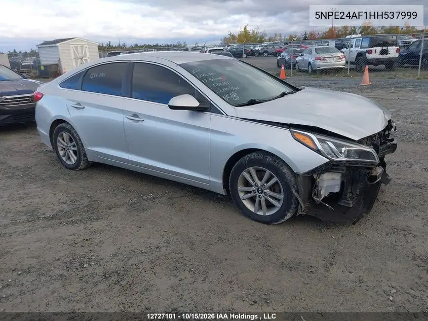 HYUNDAI SONATA 2017, VIN 5NPE24AF1HH537999