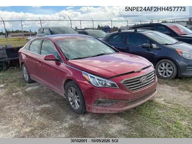 HYUNDAI SONATA 2017, VIN 5NPE24AF2HH457773