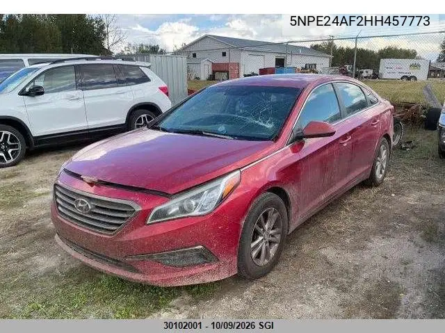 2017 HYUNDAI SONATA VIN 5NPE24AF2HH457773 — фото 2