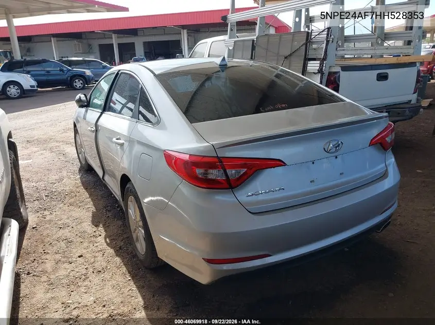 2017 HYUNDAI SONATA VIN 5NPE24AF7HH528353 — фото 3