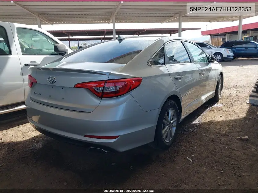 2017 HYUNDAI SONATA VIN 5NPE24AF7HH528353 — фото 4