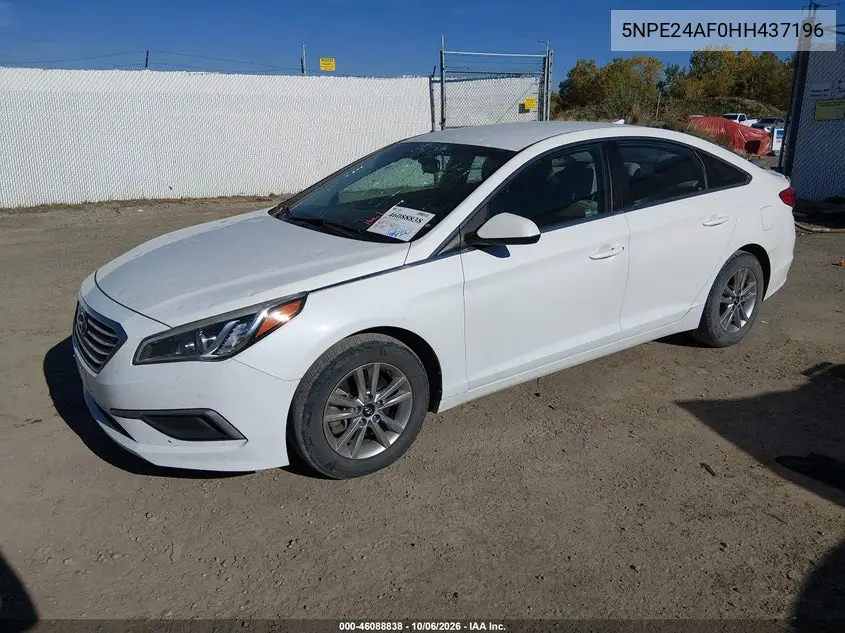 2017 HYUNDAI SONATA VIN 5NPE24AF0HH437196 — фото 2
