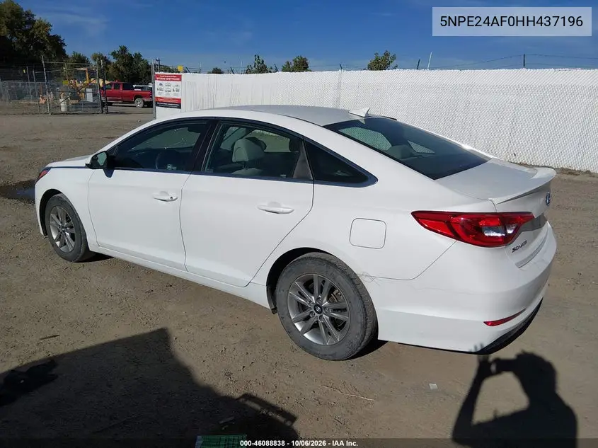 2017 HYUNDAI SONATA VIN 5NPE24AF0HH437196 — фото 3