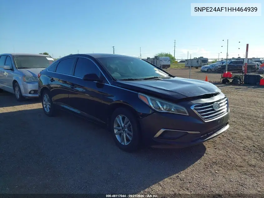 HYUNDAI SONATA 2017, VIN 5NPE24AF1HH464939
