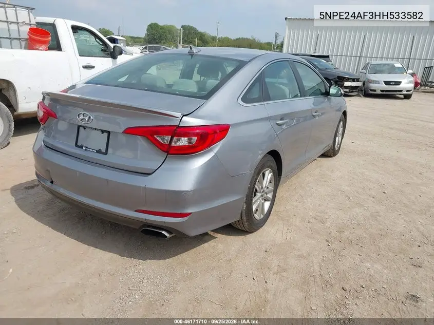 2017 HYUNDAI SONATA VIN 5NPE24AF3HH533582 — фото 4