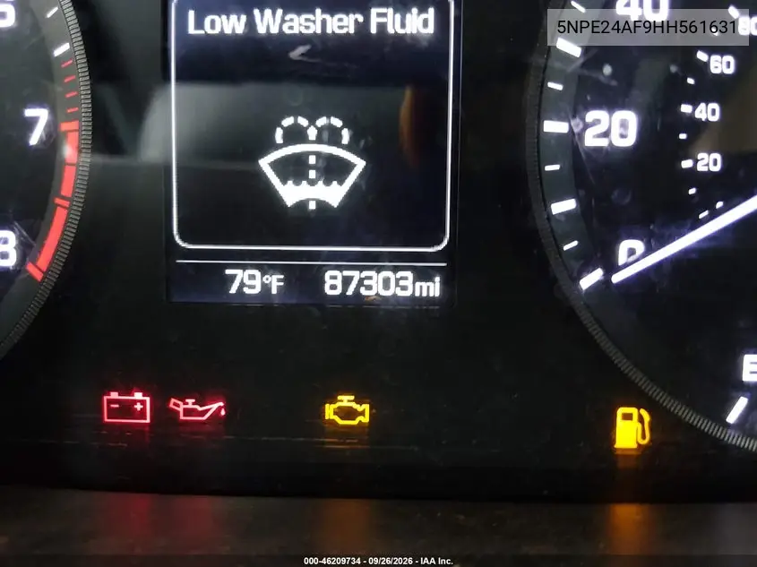 2017 HYUNDAI SONATA VIN 5NPE24AF9HH561631 — фото 15