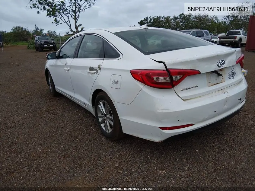 2017 HYUNDAI SONATA VIN 5NPE24AF9HH561631 — фото 3