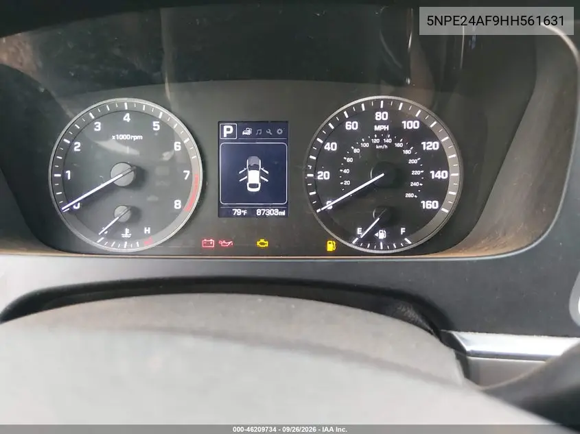2017 HYUNDAI SONATA VIN 5NPE24AF9HH561631 — фото 7