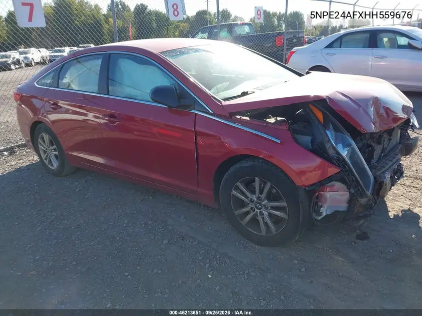 HYUNDAI SONATA 2017, VIN 5NPE24AFXHH559676
