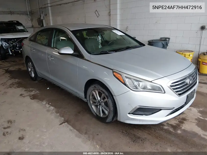 HYUNDAI SONATA 2017, VIN 5NPE24AF7HH472916
