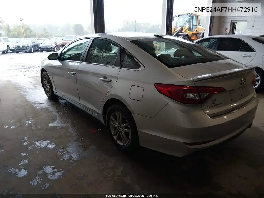 2017 HYUNDAI SONATA VIN 5NPE24AF7HH472916 — фото 3