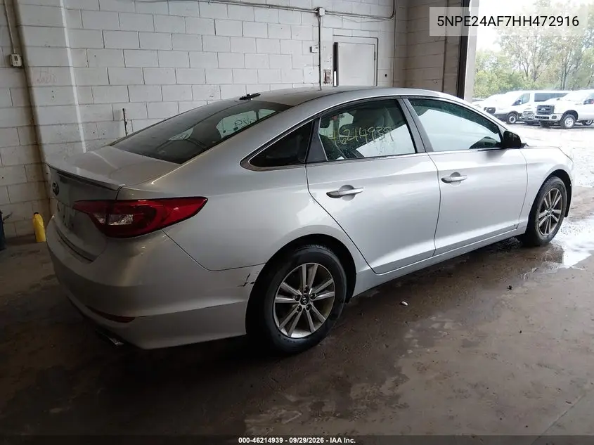 2017 HYUNDAI SONATA VIN 5NPE24AF7HH472916 — фото 4
