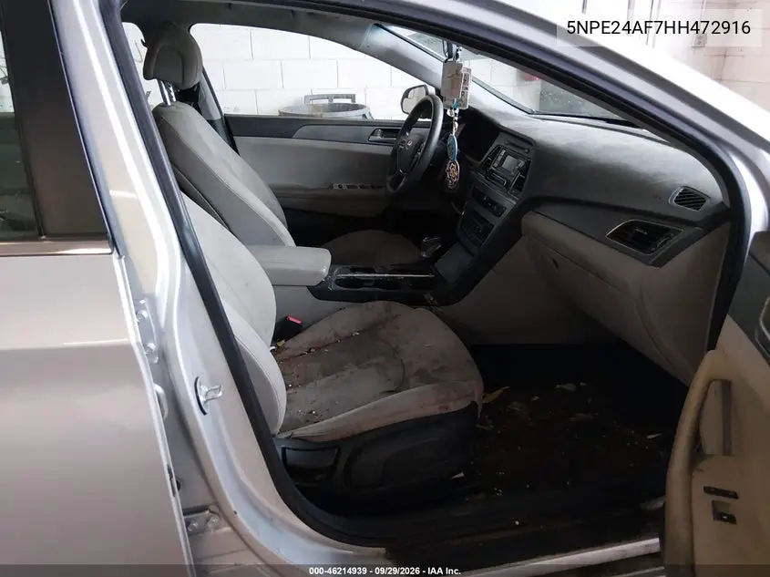 2017 HYUNDAI SONATA VIN 5NPE24AF7HH472916 — фото 5