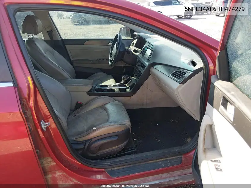 2017 HYUNDAI SONATA VIN 5NPE34AF6HH474279 — фото 5