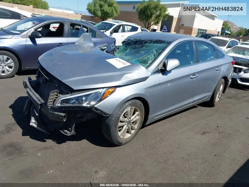 2017 HYUNDAI SONATA VIN 5NPE24AF2HH483824 — фото 2
