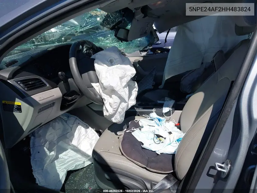 2017 HYUNDAI SONATA VIN 5NPE24AF2HH483824 — фото 5