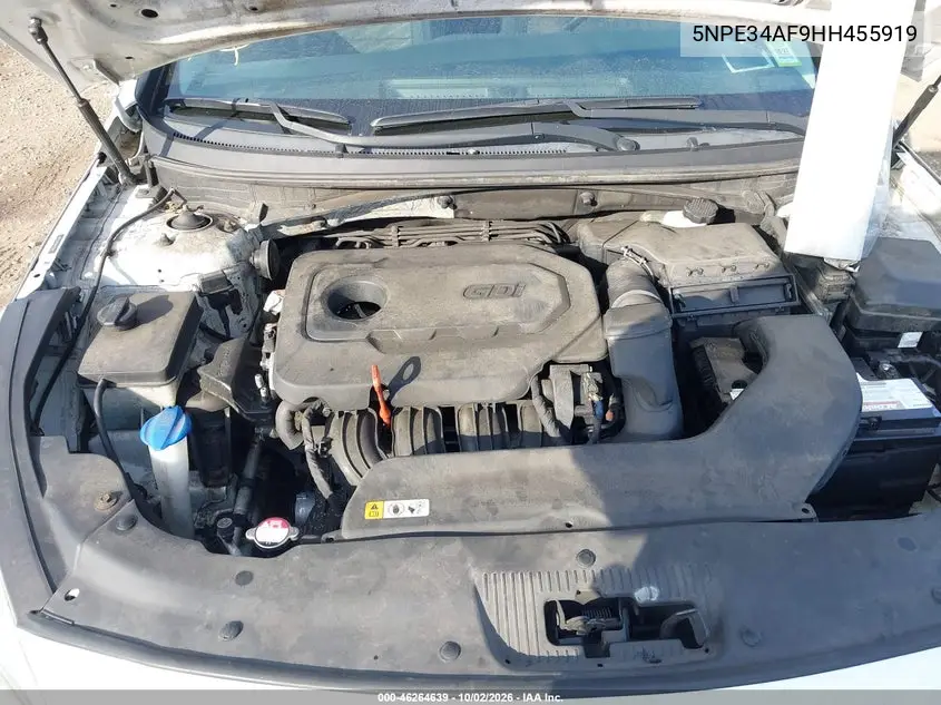 2017 HYUNDAI SONATA VIN 5NPE34AF9HH455919 — фото 10