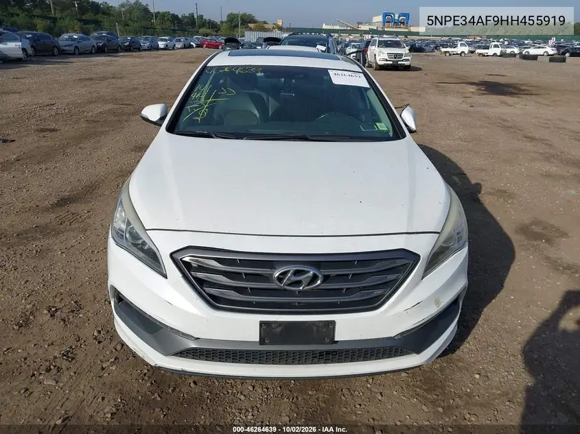 2017 HYUNDAI SONATA VIN 5NPE34AF9HH455919 — фото 12