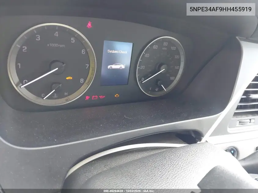 2017 HYUNDAI SONATA VIN 5NPE34AF9HH455919 — фото 15