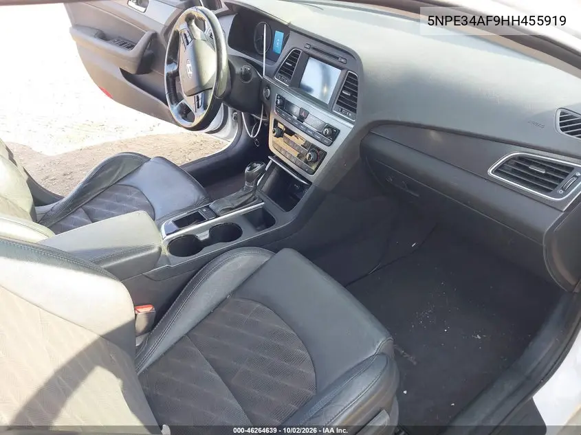 2017 HYUNDAI SONATA VIN 5NPE34AF9HH455919 — фото 5
